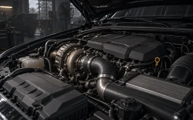 Ruang enjin diesel GD dengan turbo tunggal tugas berat pada Toyota Hilux